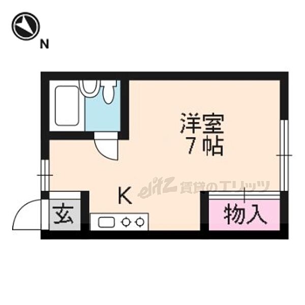 カスティロレヴィＰＡＲＴII 18｜京都府京都市北区衣笠氷室町(賃貸マンション1K・2階・15.00㎡)の写真 その2