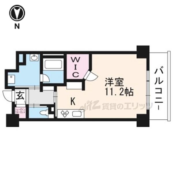 京都府京都市右京区嵯峨野開町(賃貸マンション1R・5階・35.80㎡)の写真 その2