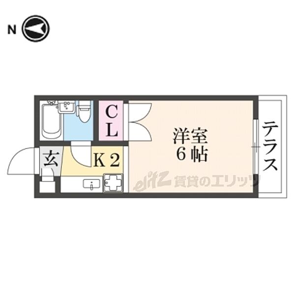 ＭＯＵＮＴＡＩＮ 113｜京都府京都市右京区太秦馬塚町(賃貸マンション1R・1階・17.01㎡)の写真 その2