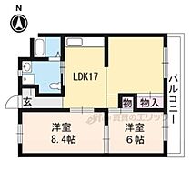 エバーグリーン嵐山 403 ｜ 京都府京都市西京区嵐山朝月町（賃貸マンション2LDK・4階・59.00㎡） その2