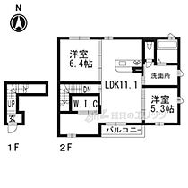 京都府亀岡市篠町馬堀北垣内（賃貸アパート2LDK・2階・60.53㎡） その2