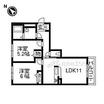 京都府京都市右京区梅ケ畑向ノ地町（賃貸アパート2LDK・2階・51.93㎡） その2