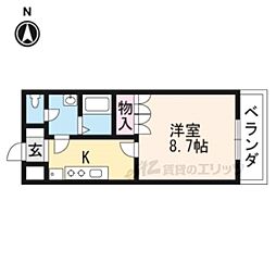 アスキットソレイユ 1Kの間取図画像