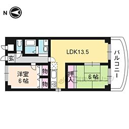 ベネッセ桂川 2LDKの間取図画像