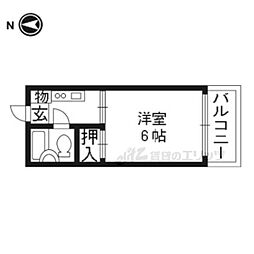 プラザパル 1Kの間取図画像