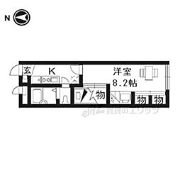 レオパレス華 1Kの間取図画像