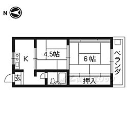 ヒロタマンション 2Kの間取図画像