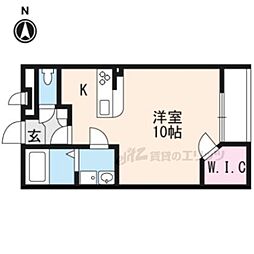 レオネクスト篠山おかのA 1Kの間取図画像