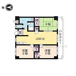 コープミール花園 3LDKの間取図画像