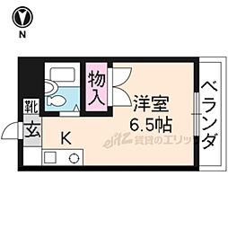 グランタック竜安寺 1Kの間取図画像