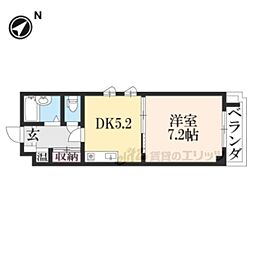 サンバティーク 1DKの間取図画像