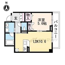 シャーメゾン天峰 1LDKの間取図画像