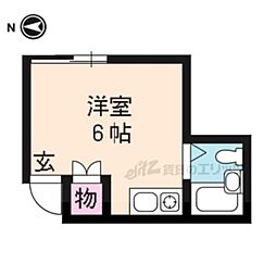 ハイツ紫峯 ワンルームの間取図画像