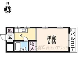 シオエハイツアミーゴ 1Kの間取図画像