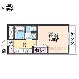 ステュディオリュミエール ワンルームの間取図画像