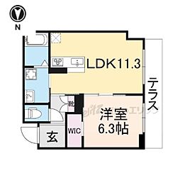 サンフェリーチェ篠山 1LDKの間取図画像