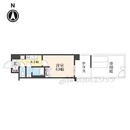 京都市上京区長門町マンション 1Kの間取図画像