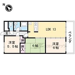 ドミール芝の宮 3LDKの間取図画像