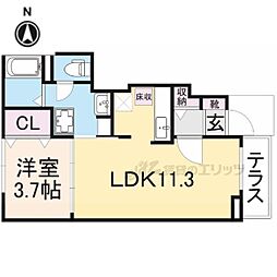 プリオール1 1LDKの間取図画像