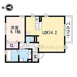 コンフォート見晴 1LDKの間取図画像