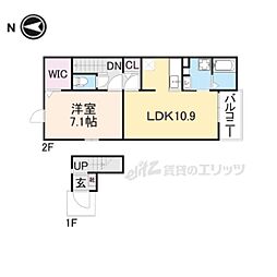 駅東館 1LDKの間取図画像