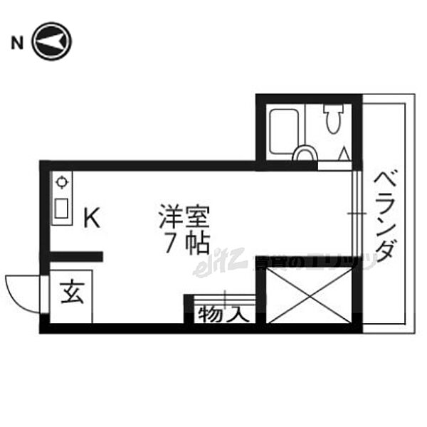 第1レジデンス春田 157｜京都府京都市西京区大枝塚原町(賃貸マンション1K・4階・18.00㎡)の写真 その2