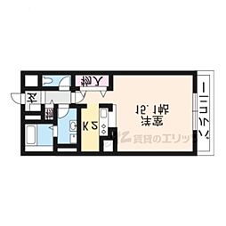 ベルヴィオウミ ワンルームの間取図画像