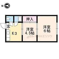 オーレス21 2Kの間取図画像