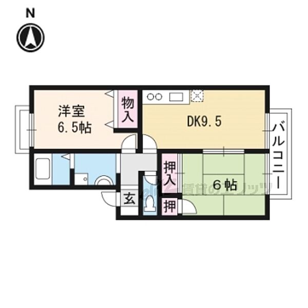 メルベイユ・Ｔ 206｜滋賀県大津市大将軍3丁目(賃貸アパート2LDK・2階・50.15㎡)の写真 その2