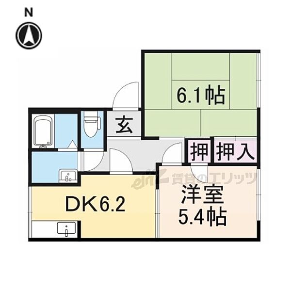 フレグランス・オカ 102｜滋賀県彦根市高宮町(賃貸アパート2DK・1階・42.67㎡)の写真 その2