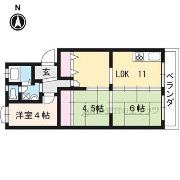 滋賀県大津市瀬田3丁目(賃貸マンション3LDK・3階・60.00㎡)の写真 その2