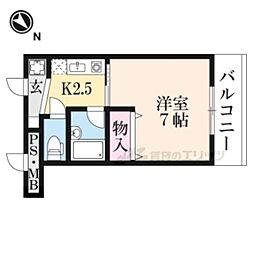 JR東海道・山陽本線 南彦根駅 徒歩9分の賃貸マンション 2階1Kの間取り