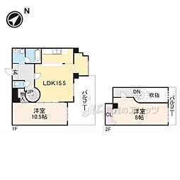 ステージハウス万石 2LDKの間取図画像