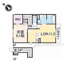 Amulette Nexia Court 1LDKの間取図画像