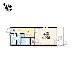 レオパレスクレイノm.tamakicho 1Kの間取図画像
