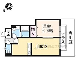 サンガーデン一橋B 1LDKの間取図画像