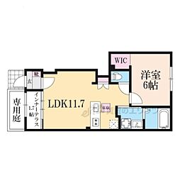 フィール エアフォルク 1LDKの間取図画像