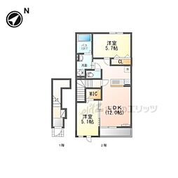 SUNNY HOME 2LDKの間取図画像