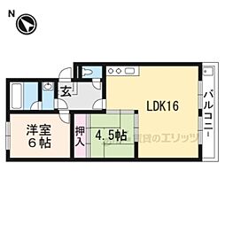 メゾン・ド・シスクルール 2LDKの間取図画像