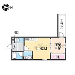 ALEGRIA瀬田 1LDKの間取図画像