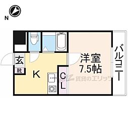 エスポR3 1Kの間取図画像