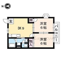 メゾンN・Y 2DKの間取図画像
