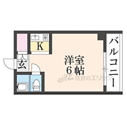 レジナス瀬田 1Kの間取図画像