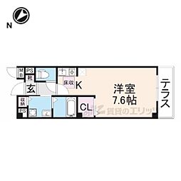 アルカイックリュエル ワンルームの間取図画像
