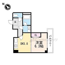 ラフィーネ瀬田 1DKの間取図画像