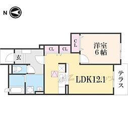 アースフィールドH1 1LDKの間取図画像