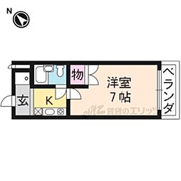 エレガンスコート瀬田 1Kの間取図画像