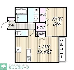 マイム高石 1LDKの間取図画像