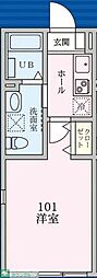 SOLA YURIGAOKA 1Kの間取図画像