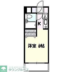 新城ロイヤルプラザ 1Kの間取図画像